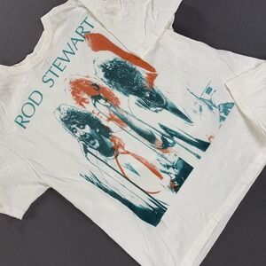 Vintage Rod Stewart Shirt Men XL White 1993 Single Stitch Graphic 90s WINTERLAND